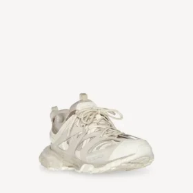 Dames-track-sneaker met gerecyclede zool in beige