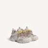 Dames-track-sneaker met veters in taupe/geel/paars/bruin/zwart
