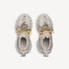 Dames-track-sneaker met veters in taupe/geel/paars/bruin/zwart