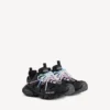 Dames Track-sneaker met veters in zwart/roze/blauw/beige
