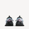 Dames Track-sneaker met veters in zwart/roze/blauw/beige