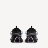 Dames Track-sneaker met veters in zwart/roze/blauw/beige