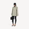 Dames-trenchcoat met dubbele rij knopen in lichtbeige