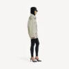 Dames-trenchcoat met dubbele rij knopen in lichtbeige