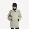Dames-trenchcoat met dubbele rij knopen in lichtbeige
