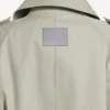 Dames-trenchcoat met dubbele rij knopen in lichtbeige