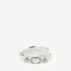 Damesarmband met drie rijen in optisch wit/glanzend zilver