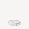 Damesarmband met drie rijen in optisch wit/glanzend zilver