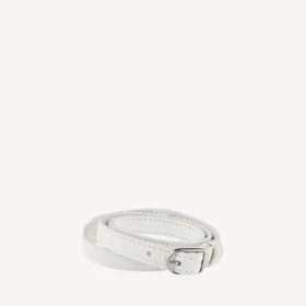 Damesarmband met drie rijen in optisch wit/glanzend zilver