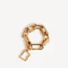 Damesarmband met schakels in glanzend goud
