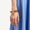 Damesarmband met schakels in glanzend goud