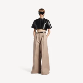 Damesbroeken met hoge taille in de kleur ‘dune’