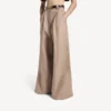 Damesbroeken met hoge taille in de kleur ‘dune’