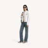 Dameshoodie met ritssluiting en normale pasvorm van Salon de Couture  in wit