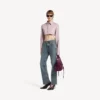 Damesjeans met normale pasvorm in vuil vintageblauw