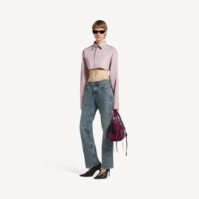 Damesjeans met normale pasvorm in vuil vintageblauw