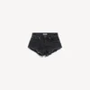 Damesminishorts in marineblauw/zwart overgeverfd