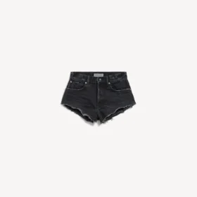 Damesminishorts in marineblauw/zwart overgeverfd