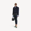 Damesminishorts in marineblauw/zwart overgeverfd