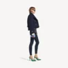 Damesminishorts in marineblauw/zwart overgeverfd