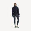 Damesminishorts in marineblauw/zwart overgeverfd