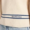 Damestrui met boothals in marineblauw/wit