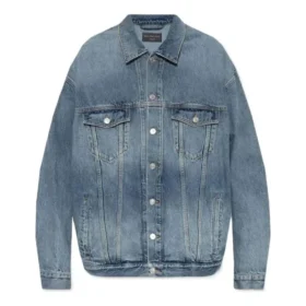 Denim-jas met knopen en verbleekt effect “Blue” 724651THW254245