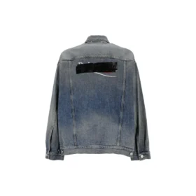Denim-jas met knopen en verbleekt effect “Blue” 724651THW254245