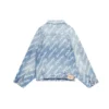 Denimjas met all-over scriptlogo “Light Blue White” 681690TJW904200