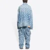 Denimjas met all-over scriptlogo “Light Blue White” 681690TJW904200