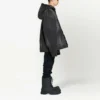 Denimjas met capuchon en knopen in gebleekt effect “Black” 724653TNW541129