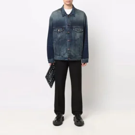 Denimjas met geborduurd logo “Blue” 671889TJW754021
