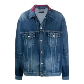 Denimjas met logo op de hals “Blauw” 571324TCW032340