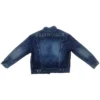 Denimjas met logo op de rug “Blue” 557351TBP484009