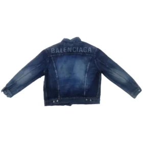 Denimjas met logo op de rug “Blue” 557351TBP484009