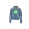 Denimjas met logo op de rug “Blue Green” 606170TDW144065