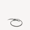 DIY-armband met ritssluiting in glanzend zilver/antiek zilver/zwart