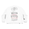 DIY metalen T-shirt met lange mouwen, medium pasvorm “Wit Zwart Rood” 699191TPVO29065