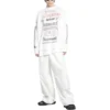 DIY metalen T-shirt met lange mouwen, medium pasvorm “Wit Zwart Rood” 699191TPVO29065