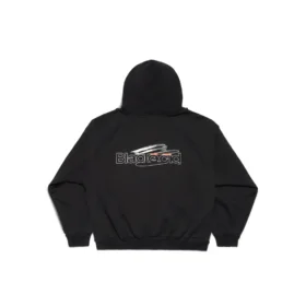 Door AI gegenereerde Hoodies “Black White” 767877TQVF99034