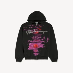 Droomhoodie met rits voor dames in zwart