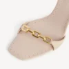 Duchesse-sandalen voor dames in nude