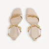Duchesse-sandalen voor dames in nude