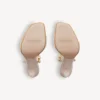 Duchesse-sandalen voor dames in nude