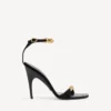 Duchesse-sandalen voor dames in zwart