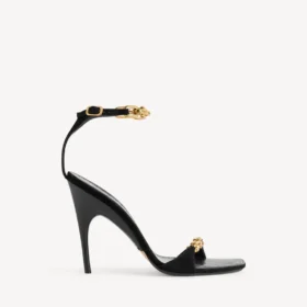 Duchesse-sandalen voor dames in zwart