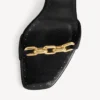 Duchesse-sandalen voor dames in zwart