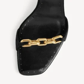 Duchesse-sandalen voor dames in zwart