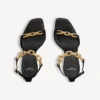 Duchesse-sandalen voor dames in zwart