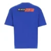 Effen kleur, casual, comfortabel katoen, groot, korte mouwen, blauw 612966TIVD14066